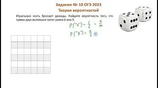 Игральные кубики - Теория вероятностей в ОГЭ и ЕГЭ