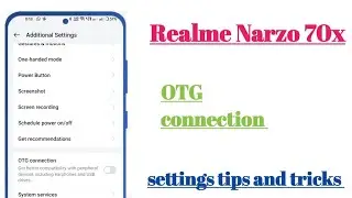 Realme Narzo 70x 5g OTG connection settings || How to use
