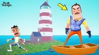 GİZEMLİ ADADA KAÇAK ÇALIŞAN WİLSON 😱 Hello Neighbor Deniz Feneri