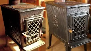 Incredible and Satisfying Rusty Wood Stove Renewal