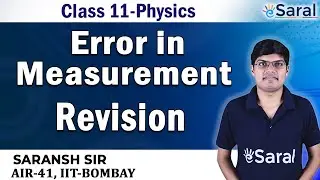 Error in Measurement Revision - Physics Class 11, JEE, NEET