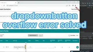 DropdownButton render overflow issue resolved in 1 minute #dropdown #flutter