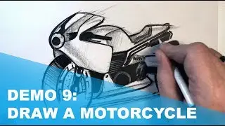 Demo 9: How To Draw a Motorcycle in Perspective