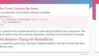 Resolving the SyntaxError in React Native's FlatList Component