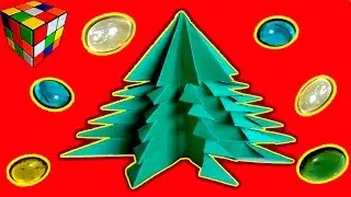 Christmas tree made of paper. How to make a Christmas tree made of paper with your hands. Origami