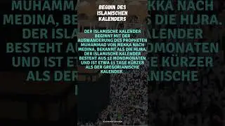 Beginn des Islamischen Kalenders