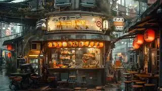 Cyberpunk Tokyo Ramen Shop - Synthwave Retrowave Mix