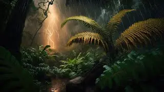 🌩️ Calming Rainforest Ambiance: Heavy rain and thunder for relaxation