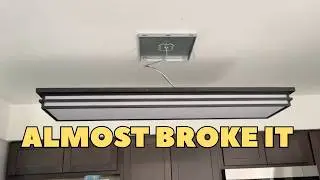 How to Install Allen + Roth LED Flush Mount Light | Kitchen Ceiling Fixture DIY