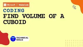 Find Volume of a Cuboid || Makecode || Coding || Block Coding || Python