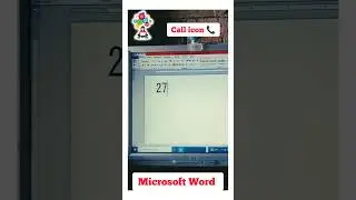 Call symbol in Ms word | Microsoft Shortcut Keys 