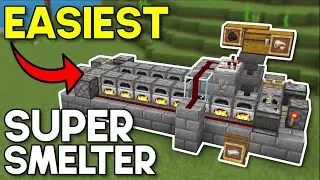 BEST Super Smelter Minecraft Bedrock 1.21