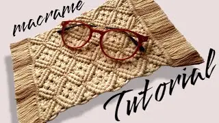 DIY Macrame coaster/table runner. Tutorial macramé coaster. Easy macrame table mat.