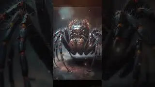 Very scary spiders are created by the Midjourney neural network.