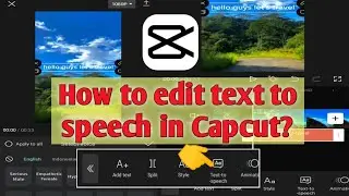How to edit text to speech in Capcut - TUTORIAL