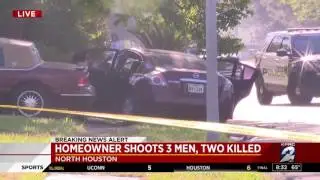 2 Men Die, One Hospitalized. Drive by of Armed homeowner. Shoots back hits three.