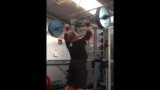 140kg 308lb Strict Overhead Press Three Rep Max