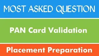 PAN Card Number Validation | Problem - 4 | C | Java | Python | The Coding Bytes