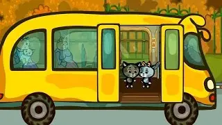 Считалочки - Караоке | Песенки для котят - Колёса автобуса | Три котенка