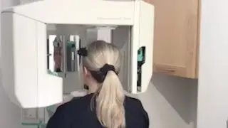 Taking a Panoramic X-Ray at the Dentist Office
