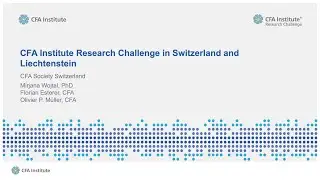 CFA Society Switzerland: CFA Institute Research Challenge 2020/2021 -  Introduction