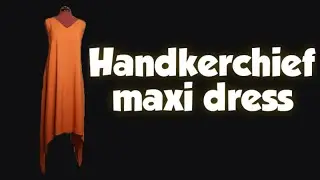 DIY: HOW TO CUT AND SEW MAXI HANDKERCHIEF SLEEVELESS DRESS.