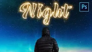 [ Photoshop Tutorial ] Create Fireworks / Sparklers Text Effect in Photoshop