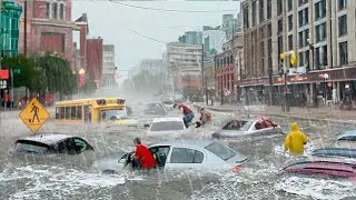 Canada now! Toronto subway flooded, historical flood destroyed roads and cars, world is shocked