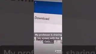 My professor is sharing his screen with the class...