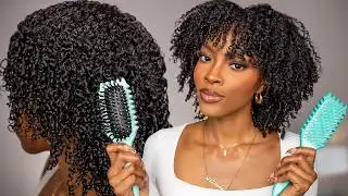 Do the NEW Bounce Curl Brushes Work on Type 4 Hair? | Wash and Go Results