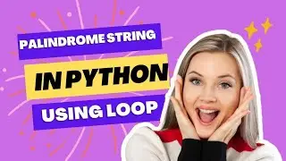 Python program to check a string is palindrome or not using Loop ? 