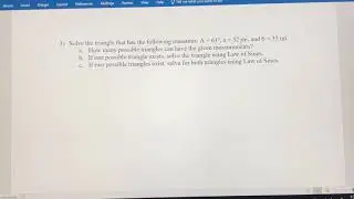 Law of Sines - Ambiguous Case - Part 2
