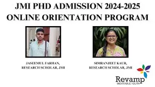JMI PhD Admission 2024-2025 | Online Orientation Program | Revamp Ed