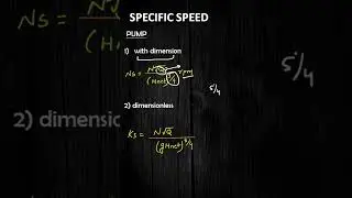 SPECIFIC SPEED OF PUMP