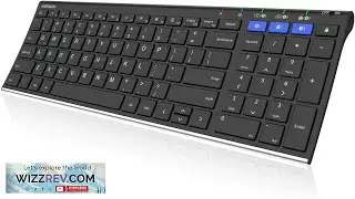Arteck HB193 Universal Bluetooth Keyboard Multi Device Stainless Steel Full Size Wireless Review