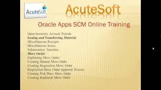 Oracle Apps SCM Online Training