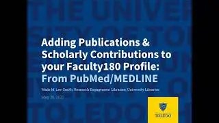 Adding Faculty180 Publications from PubMed / MEDLINE