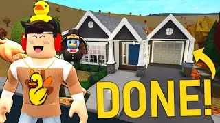 Completing THE FIRST HOUSE in My Neighborhood! (Roblox Bloxburg)