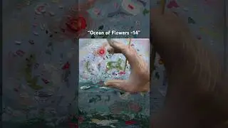 Watch me compose and paint crazy colors in one minute! #abstractpainting #oceanpainting #colortheory