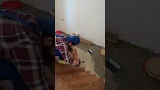 монтаж паркета на стяжку #паркет #diy #diywoodworking #woodworking #ремонт