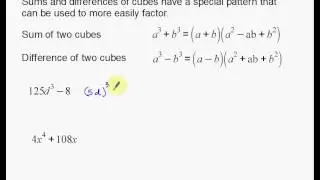Sum and Difference of Two Cubes