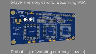 Dual-port SRAM card for 65816 video