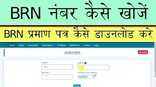 How to find BRN Number And Print BRN Certificate Copy Online || brn number kaise prapt kare 2021
