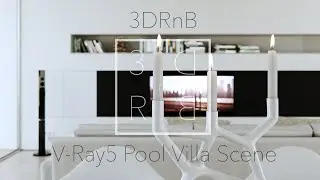 Vray 5 Pool Villa Scene