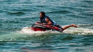 Enjoying Water Sports at Beach