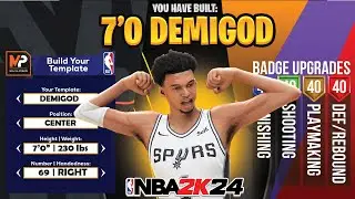 This 7 FOOT 2-WAY FLOOR SPACING SLASHING 3PT PLAYMAKER BUILD is a DEMIGOD in NBA2K24!