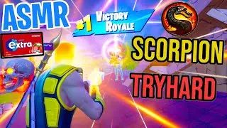 ASMR Gaming 😴 Fortnite Scorpion Wins Mortal Kombat! Relaxing Gum Chewing 🎮🎧 Controller Sounds 💤