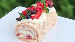 ЗНАМЕНИТЫЙ МЕРЕНГОВЫЙ РУЛЕТ!/ ПРОСТО ТАЕТ ВО РТУ!/ПОЛУЧИТСЯ У КАЖДОГО! #меренговыйрулет