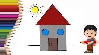How to Draw a House 🏠 for Kids