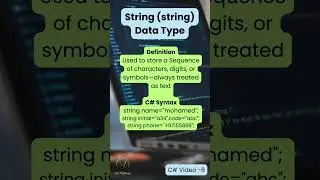 String data type with c# syntax| C# Tips and Tutorials